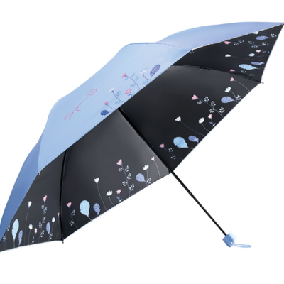 天堂傘 黑膠太陽傘 折疊超輕防曬紫外線鉛筆傘 晴雨兩用雨傘  男女通用 33680E